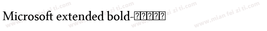 Microsoft extended bold字体转换